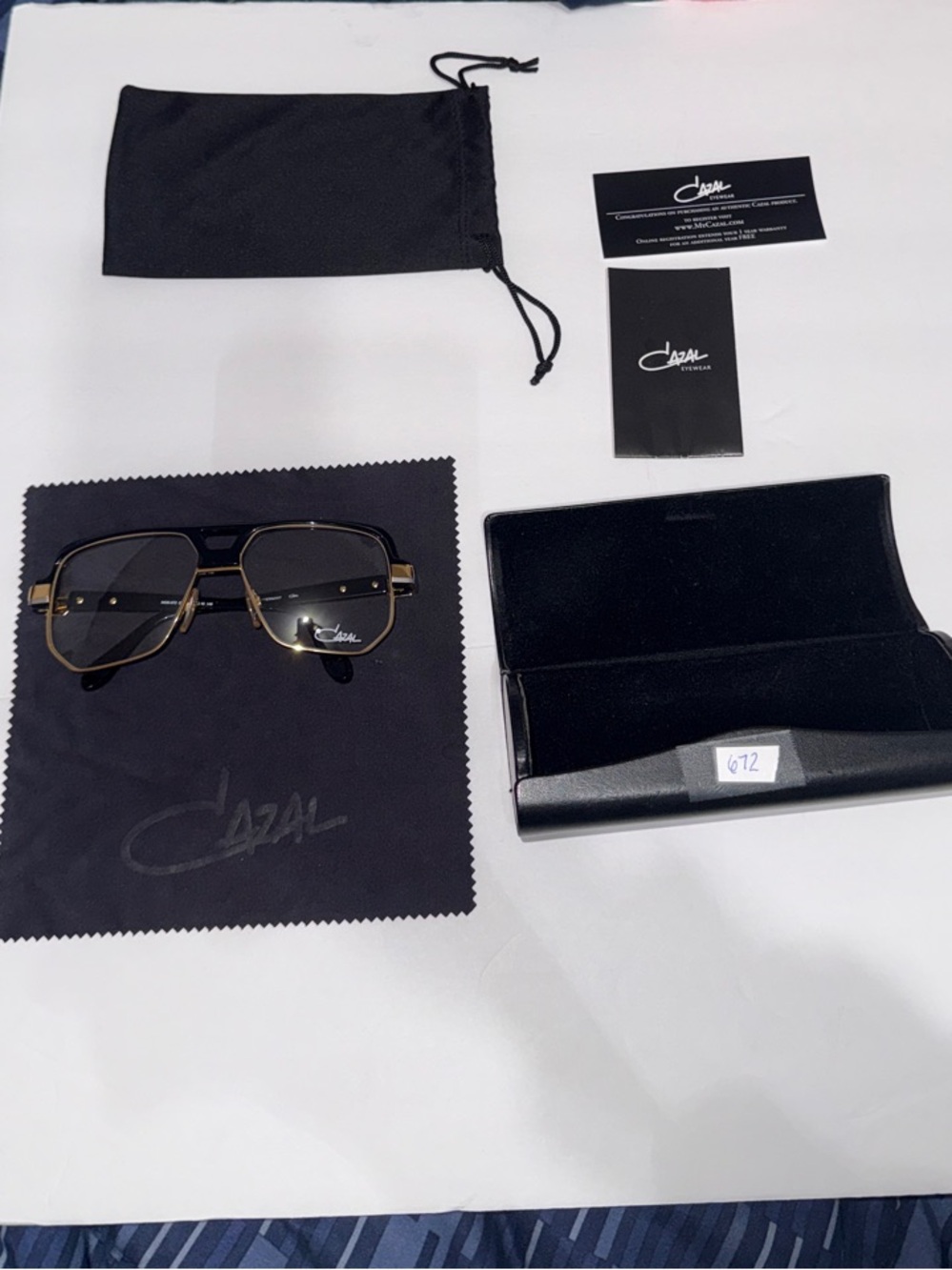 Cazal 672 (Black & Gold)